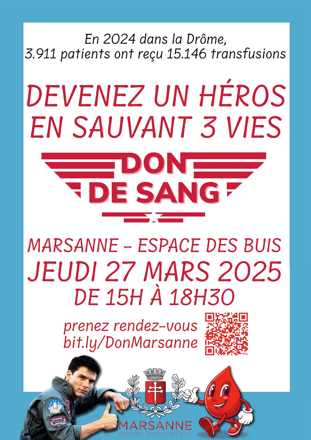 Marsanne DON DE SANG jeudi 27 mars 2025