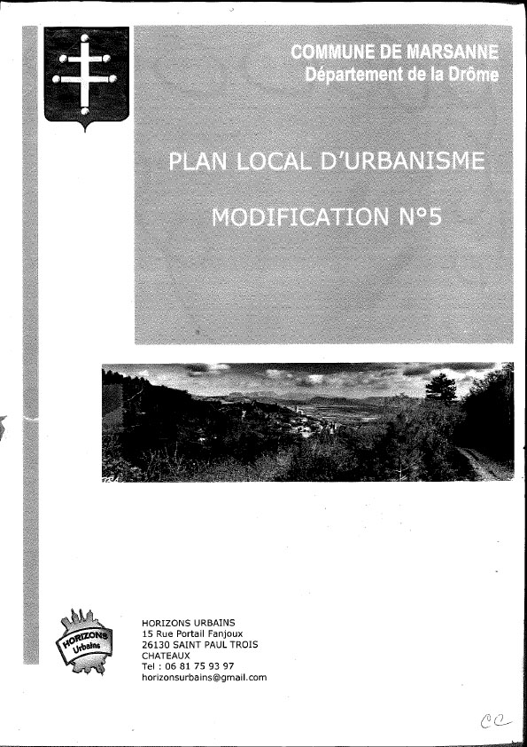 PLU MODIFICATION n 5 Page de garde1